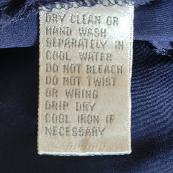 Vintage Liz Claiborne Blue Midi Dress Women 12 80s Power Style Shoulder Pads 90s - Picture 14 of 14